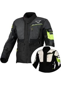 Macna Flexodus Night Eye, textile jacket waterproof , color: Black/Neon-Yellow , size: XXL