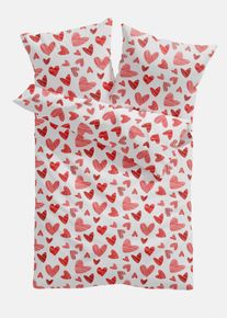 bonprix Lenjerie de pat din material cu bumbac, alb, 1x 80/80 cm, 1x 135/200 cm