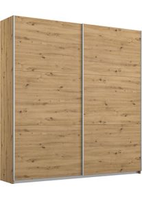 Schwebet&uuml;renschrank Rauch "AURELIO Kleiderschrank Garderobe", braun (eiche artisan), B:175cm H:210cm T:59cm, Holzwerkstoff, Schr&auml;nke, Schwebet&uuml;renschrank, 3 verschiedene Ausstattungsvarianten Griffe aus Metall MADE IN GERMANY