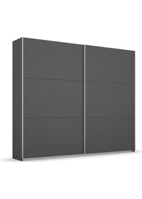 Schwebet&uuml;renschrank Rauch "AURELIO Kleiderschrank Garderobe", grau (graumetallic), B:218cm H:210cm T:59cm, Holzwerkstoff, Schr&auml;nke, Schwebet&uuml;renschrank, 3 verschiedene Ausstattungsvarianten Griffe aus Metall MADE IN GERMANY