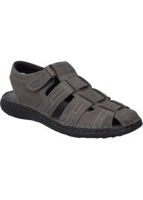 Sandale Josef Seibel "Vincent 06, asphalt", Herren, Gr. 45, grau (asphalt), Obermaterial: 100% Rindsleder Leather cow., Schuhe Sandale