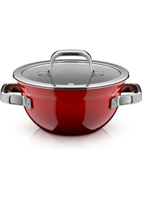 Kochtopf WMF "Fusiontec Mineral Pro", rot, B:23,4cm H:14,7cm L:28cm &Oslash;:20cm, T&ouml;pfe, Kochtopf, runde Form, kratzfest, w&auml;rmereduzierende Hohlgriffe, Made in Germany