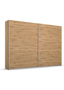 Schwebet&uuml;renschrank Rauch "AURELIO Kleiderschrank Garderobe", braun (eiche artisan), B:261cm H:210cm T:59cm, Holzwerkstoff, Schr&auml;nke, Schwebet&uuml;renschrank, 3 verschiedene Ausstattungsvarianten Griffe aus Metall MADE IN GERMANY