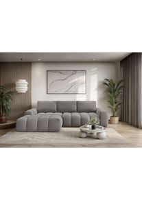 Ecksofa OTTO HOME "AZITA L-Form, 270 cm - OTTO. Verl&auml;ssliche Qualit&auml;t.", beige (taupe), B:270cm H:84cm T:166,5cm, 100% Polyester, Sofas, Ecksofa, wahlweise als Schlafsofa m. Bettkasten, Bubble-Optik