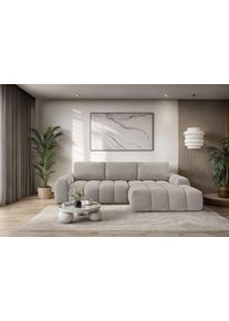 Ecksofa OTTO HOME "AZITA L-Form, 270 cm - OTTO. Verl&auml;ssliche Qualit&auml;t.", beige (taupe), B:270cm H:84cm T:166,5cm, 100% Polyester, Sofas, Ecksofa, wahlweise als Schlafsofa m. Bettkasten, Bubble-Optik