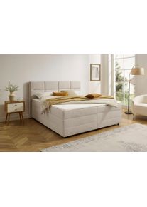 Boxbett OTTO HOME "Fillmore inkl. Bettkasten, Liegefl&auml;che 140 und 180x200 cm", beige, B:194cm L:210cm, Komplettbetten, Boxbett, inkl. Topper, erh&auml;ltlich in verschiedenen Farben