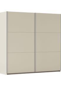Schwebet&uuml;renschrank Rauch "AURELIO Kleiderschrank Garderobe", beige (beige (champagner)), B:218cm H:210cm T:59cm, Holzwerkstoff, Schr&auml;nke, Schwebet&uuml;renschrank, 3 verschiedene Ausstattungsvarianten Griffe aus Metall MADE IN GERMANY