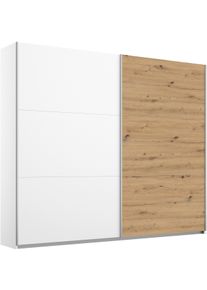 Schwebet&uuml;renschrank Rauch "AURELIO Kleiderschrank Garderobe", wei&szlig; (alpinwei&szlig;, eiche artisan), B:218cm H:210cm T:59cm, Holzwerkstoff, Schr&auml;nke, Schwebet&uuml;renschrank, 3 verschiedene Ausstattungsvarianten Griffe aus Metall MADE IN GERMANY