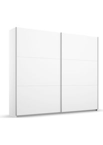 Schwebet&uuml;renschrank Rauch "AURELIO Kleiderschrank Garderobe", wei&szlig; (alpinwei&szlig;), B:218cm H:210cm T:59cm, Holzwerkstoff, Schr&auml;nke, Schwebet&uuml;renschrank, 3 verschiedene Ausstattungsvarianten Griffe aus Metall MADE IN GERMANY