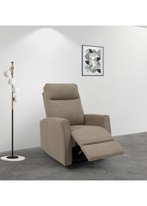 Relaxsessel OTTO HOME "KAYLI mit Schaukel-, Dreh und Liegefunktion, Webstoff, Federkern", grau (taupe), B:75cm T:92,5cm, Sessel, Relaxsessel, Lesesessel, TV-Sessel mit Reclinerfunktion, 360 drehbar