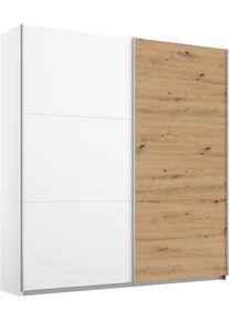 Schwebet&uuml;renschrank Rauch "AURELIO Kleiderschrank Garderobe", wei&szlig; (alpinwei&szlig;, eiche artisan), B:175cm H:210cm T:59cm, Holzwerkstoff, Schr&auml;nke, Schwebet&uuml;renschrank, 3 verschiedene Ausstattungsvarianten Griffe aus Metall MADE IN GERMANY