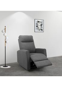 Relaxsessel OTTO HOME "KAYLI mit Schaukel-, Dreh und Liegefunktion, Webstoff, Federkern", grau (anthrazit), B:75cm T:92,5cm, Sessel, Relaxsessel, Lesesessel, TV-Sessel mit Reclinerfunktion, 360 drehbar