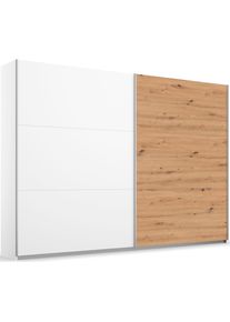 Schwebet&uuml;renschrank Rauch "AURELIO Kleiderschrank Garderobe", wei&szlig; (alpinwei&szlig;, eiche artisan), B:261cm H:210cm T:59cm, Holzwerkstoff, Schr&auml;nke, Schwebet&uuml;renschrank, 3 verschiedene Ausstattungsvarianten Griffe aus Metall MADE IN GERMANY