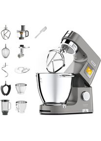 Kenwood K&uuml;chenmaschine "Titanium Chef Patissier XL KWL90.594SI", silber (silberfarben), B:20cm H:39,5cm T:38,5cm, K&uuml;chenmaschinen, W&auml;rmefunktion, zus&auml;tzliche 5 l Sch&uuml;ssel, inkl. umfangreiches Zubeh&ouml;r, K&uuml;chenmaschine