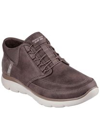 Slip-On Sneaker Skechers "SUMMITS", Herren, Gr. 48,5, braun, Textil, Schuhe Slip-On Sneaker, Schn&uuml;rboots, Mid Cut Sneaker mit Hands Free Slip-Ins&trade;