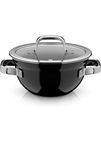 Kochtopf WMF "Fusiontec Mineral Pro", schwarz, B:23,4cm H:14,7cm L:28cm &Oslash;:20cm, T&ouml;pfe, Kochtopf, runde Form, kratzfest, w&auml;rmereduzierende Hohlgriffe, Made in Germany