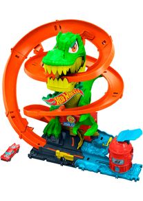 Hotwheels Autorennbahn HOT WHEELS "Hot Wheels City T-Rex-Feuerschlacht", bunt, Autorennbahnen, KinderB:50,8cm H:66cm T:30,48cm, Kunststoff, Autorennbahn, B:50,8cm H:66cm T:30,48cm