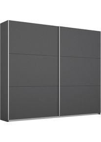 Schwebet&uuml;renschrank Rauch "AURELIO Kleiderschrank Garderobe", grau (graumetallic), B:218cm H:210cm T:59cm, Holzwerkstoff, Schr&auml;nke, Schwebet&uuml;renschrank, 3 verschiedene Ausstattungsvarianten Griffe aus Metall MADE IN GERMANY