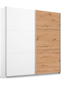 Schwebet&uuml;renschrank Rauch "AURELIO Kleiderschrank Garderobe", wei&szlig; (alpinwei&szlig;, eiche artisan), B:175cm H:210cm T:59cm, Holzwerkstoff, Schr&auml;nke, Schwebet&uuml;renschrank, 3 verschiedene Ausstattungsvarianten Griffe aus Metall MADE IN GERMANY