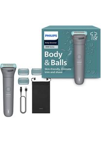 Elektrok&ouml;rperrasierer Philips "Serie 3000 BG3485/15", grau, ElektrorasiererB:12cm H:19cm T:6cm, Elektrok&ouml;rperrasierer, mit Triple Protect-Rasiersystem, wasserfest, inkl. Aufbewahrungstasche, B:12cm H:19cm T:6cm