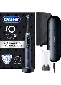 Elektrische Zahnb&uuml;rste Oral-B "iO 9 Luxe Edition", schwarz (schwarz onyx), Elektrozahnb&uuml;rstenB:3cm H:25cm T:3cm, Kunststoff, Elektrische Zahnb&uuml;rste, mit Magnet-Technologie, 7 Putzmodi, Farbdisplay & Lade-Reiseetui, B:3cm H:25cm T:3cm
