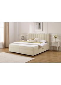 Boxbett OTTO HOME "Haileyy inkl. Bettkasten und Topper, Liegefl&auml;che 180x200cm", beige, B:182cm L:210cm, Komplettbetten, Boxbett, erh&auml;ltlich in der Gr&ouml;&szlig;e 180x200 cm, inkl. Aufbauvideo