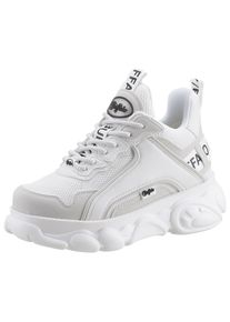 Plateausneaker Buffalo "CHAI", Damen, Gr. 39, wei&szlig; (wei&szlig;, natur), Lederimitat, Textil, kontrastfarbene Details, unifarben, Schuhe Plateausneaker, Ugly-Sneaker, Halbschuh, Schn&uuml;rschuh in veganer Verarbeitung