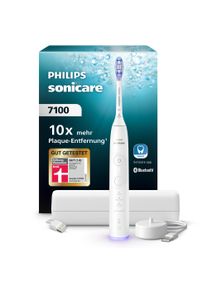 Elektrische Zahnb&uuml;rste PHILIPS SONICARE "Series 7100 HX7421/01", wei&szlig;, Elektrozahnb&uuml;rstenB:17,1cm H:23,2cm T:6cm, Elektrische Zahnb&uuml;rste, mit visueller Andruckkontrolle, 7 Putzeinstellungen, inkl. Reiseetui, B:17,1cm H:23,2cm T:6cm