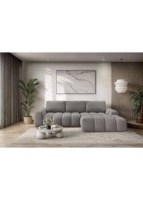 Ecksofa OTTO HOME "AZITA L-Form, 270 cm - OTTO. Verl&auml;ssliche Qualit&auml;t.", beige (taupe), B:270cm H:84cm T:166,5cm, 100% Polyester, Sofas, Ecksofa, wahlweise als Schlafsofa m. Bettkasten, Bubble-Optik