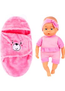 Babypuppe BAYER "mit Bademantel 35cm", pink, Puppen, Baby, Babypuppe