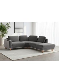 Sit & More Ecksofa SIT & MORE "Concept", anthrazit, B:223cm H:84cm T:251cm, 100% Polyester, Sofas, Ecksofa, Modernes Sofa in drei Fu&szlig;farben zur Auswahl