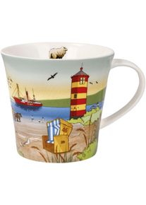 Tasse Goebel "Scandic Home - North Sea Love", bunt, B:10,5cm H:9,5cm, Fine China-Porzellan, Trinkgef&auml;&szlig;e, Tasse, F&uuml;llmenge 0,35l