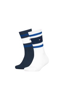 Socken Tommy Hilfiger "TH KIDS SOCK 2P SPORT STRIPE", M&auml;dchen, Gr. 27-30, bunt (bright blau), Baumwollmischung, normal, Socken Socken