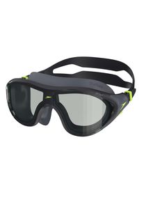 Taucherbrille Speedo, schwarz (schwarz, stee), Sportbrillen, Taucherbrille, mit gebogenem Glas