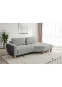 Sit & More Ecksofa SIT & MORE "Concept", silber, B:237cm H:84cm T:126cm, 100% Polyester, Sofas, Ecksofa, Modernes Sofa in drei Fu&szlig;farben zur Auswahl
