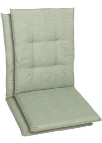 Sitzauflage GO-DE, gr&uuml;n, B:48cm H:5cm T:108cm, Baumwolle, Polyester, Polyurethan, Polsterauflagen, Sitzauflage, Ma&szlig;e ca.: 48 cm x 108 cm x 5 cm