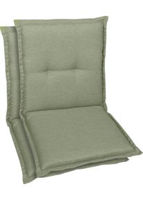 Sitzauflage GO-DE, gr&uuml;n (hellgr&uuml;n), B:50cm T:100cm, Polyester, Polsterauflagen, Sitzauflage, f&uuml;r Niederlehner