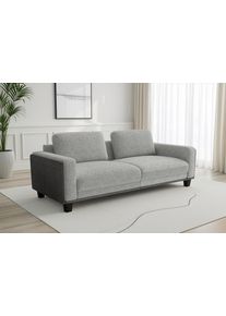 Sit & More Big-Sofa SIT & MORE "Concept", silber, B:226cm H:84cm T:93cm, 100% Polyester, Sofas, Big-Sofa, Modernes Sofa in drei Fu&szlig;farben zur Auswahl