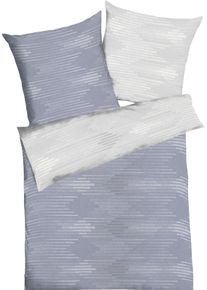 Wendebettw&auml;sche Kaeppel "Ikat", grau (taube), B/L: 140cm x 200cm, 1 Stk., 1 Stk., Mako-Satin, B/L: 70cm x 90cm, 2 Stk., Mako-Satin, Obermaterial: 100% Baumwolle, Bettw&auml;sche, Wendebettw&auml;sche, angenehm w&auml;rmend
