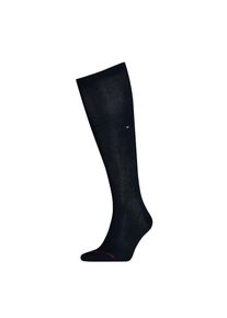 Kniestr&uuml;mpfe Tommy Hilfiger "TH MEN TAILORED MERCERIZED KNEEHIGH", Herren, Gr. 43-46, schwarz (schwarz navy), Baumwollmischung, normal, Socken Kniestr&uuml;mpfe, mit kleinem Flag-Label