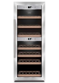 CASO GERMANY CASO Weink&uuml;hlschrank "WineComfort 380 Smart", Energieeffizienz: G, schwarz (silberfarben), B:39,5cm H:100cm T:58cm, Weink&uuml;hlschr&auml;nke, Weink&uuml;hlschrank