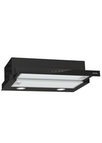 Gorenje Flachschirmhaube "TH64E4BG", Energieeffizienz: C, silber (schwarz), B:60cm H:17cm T:30,6cm, Dunstabzugshauben, max. Luftleistung 600m&sup3;/h, Flachschirmhaube