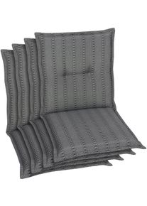 Sitzauflage GO-DE, grau (anthrazit), B:50cm H:7cm T:100cm, Baumwolle, Polyester, Polyurethan, Polsterauflagen, Sitzauflage, Ma&szlig;e ca.: 50 cm x 100 cm x 7 cm
