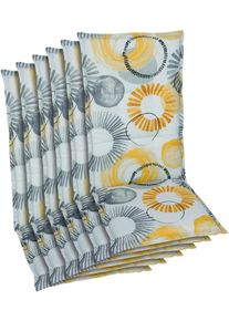 Hochlehnerauflage GO-DE, beige, B:50cm H:6cm T:120cm, Baumwolle, Polyester, Polyurethan, Polsterauflagen, Hochlehnerauflage, Ma&szlig;e ca.: 50 cm x 120 cm x 6 cm