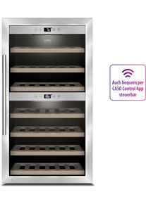 CASO GERMANY CASO Weink&uuml;hlschrank "725 WineComfort 660 Smart", Energieeffizienz: G, grau (schwarz), B:59,5cm H:103,5cm T:63cm, Weink&uuml;hlschr&auml;nke, Weink&uuml;hlschrank