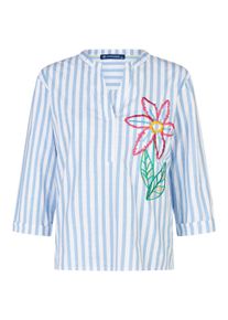 T-Shirt NAVIGAZIONE "NAVIGAZIONE Tunika", Damen, Gr. 52, sky wei&szlig;, Obermaterial: 98% Baumwolle CO. 2% Elasthan EL., regular fit, V-Ausschnitt, Shirts T-Shirt