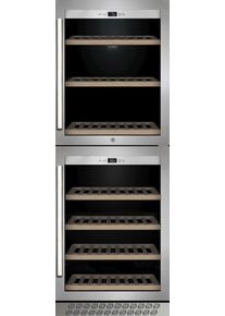 CASO GERMANY CASO Weink&uuml;hlschrank "776 WineChef Pro 126-2D", Energieeffizienz: G, schwarz (silberfarben), B:59,5cm H:163cm T:74cm, Weink&uuml;hlschr&auml;nke, Weink&uuml;hlschrank