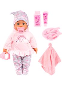 Babypuppe BAYER "Bambolina 46 cm", rosa, Puppen, Baby, Babypuppe, mit Funktionen