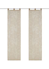Schiebegardine OTTO HOME "Anna" Gr. 3, taupe, B:57cm H:225cm, Ausbrenner, Polyester, Viskose, Gardinen, Schiebegardine, Inkl. Beschwerungsstange