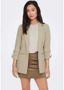 Kurzblazer Only "ONLKAYLE-ORLEEN 3/4 BLAZER TLR NOOS", Damen, Gr. 42 (XL), braun (oxford tan), Web, Obermaterial: 92% Polyester, 8% Elasthan, unifarben, regular fit normal, Blazer Kurzblazer, Materialmix, regular fit